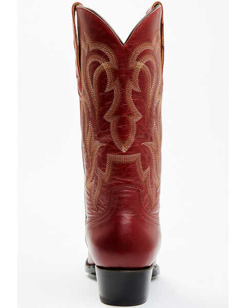 Glamorous western boots in dark red