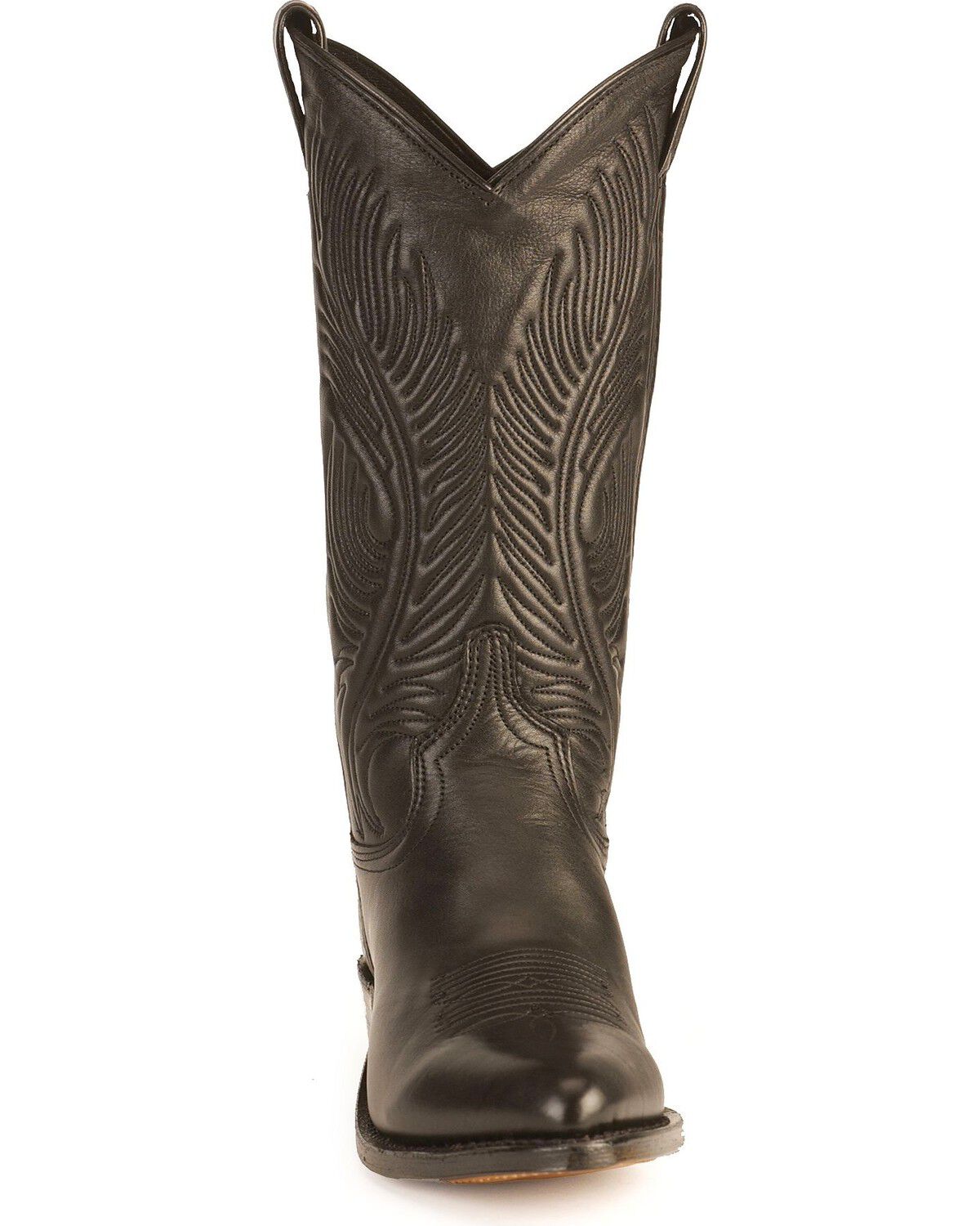 Image #4 - Abilene Women's Cowhide Western Boots - Round Toe, Black, hi-res