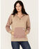 Image #1 - Ariat Women's Rebar Oversized 1/2 Zip Hooded Pullover , Beige, hi-res