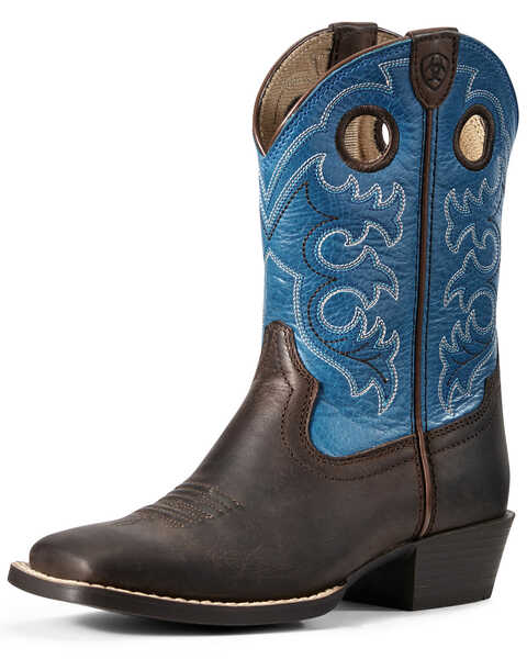 Image #1 - Ariat Youth Boys' Roughstock Crossfire Western Boots - Wide Square Toe, , hi-res
