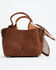 Image #1 - Justin Women's Signature Tiny Tote With Paisley Leather Scarf Crossbody Bag, Brown, hi-res