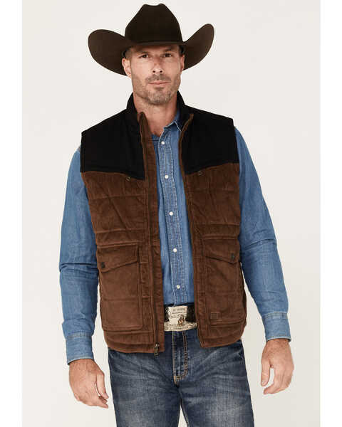 Cody James Men's Waren Corduroy Puffer Vest | Boot Barn