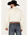 Image #4 - Scully Men's Gunfighter Embroidery Long Sleeve Snap Western Shirt - 3X, Ivory, hi-res