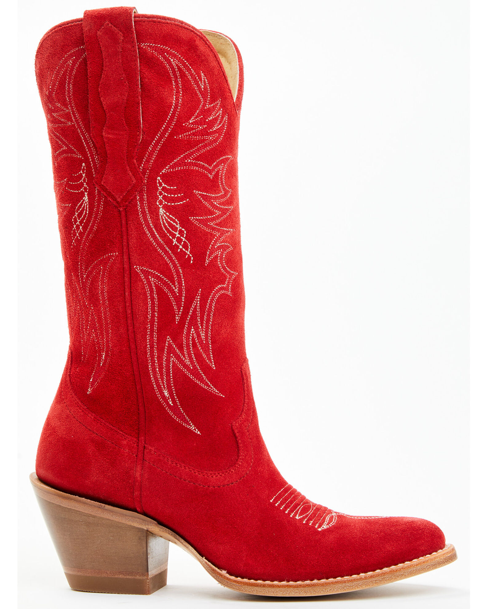 Image #2 - Idyllwind Women's Charmed Life Suede Western Boots - Round Toe, Cherry, hi-res
