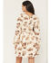 Image #4 - Wrangler Retro Women's Horses Conversational Print Long Sleeve Smocked Mini Dress, Cream, hi-res