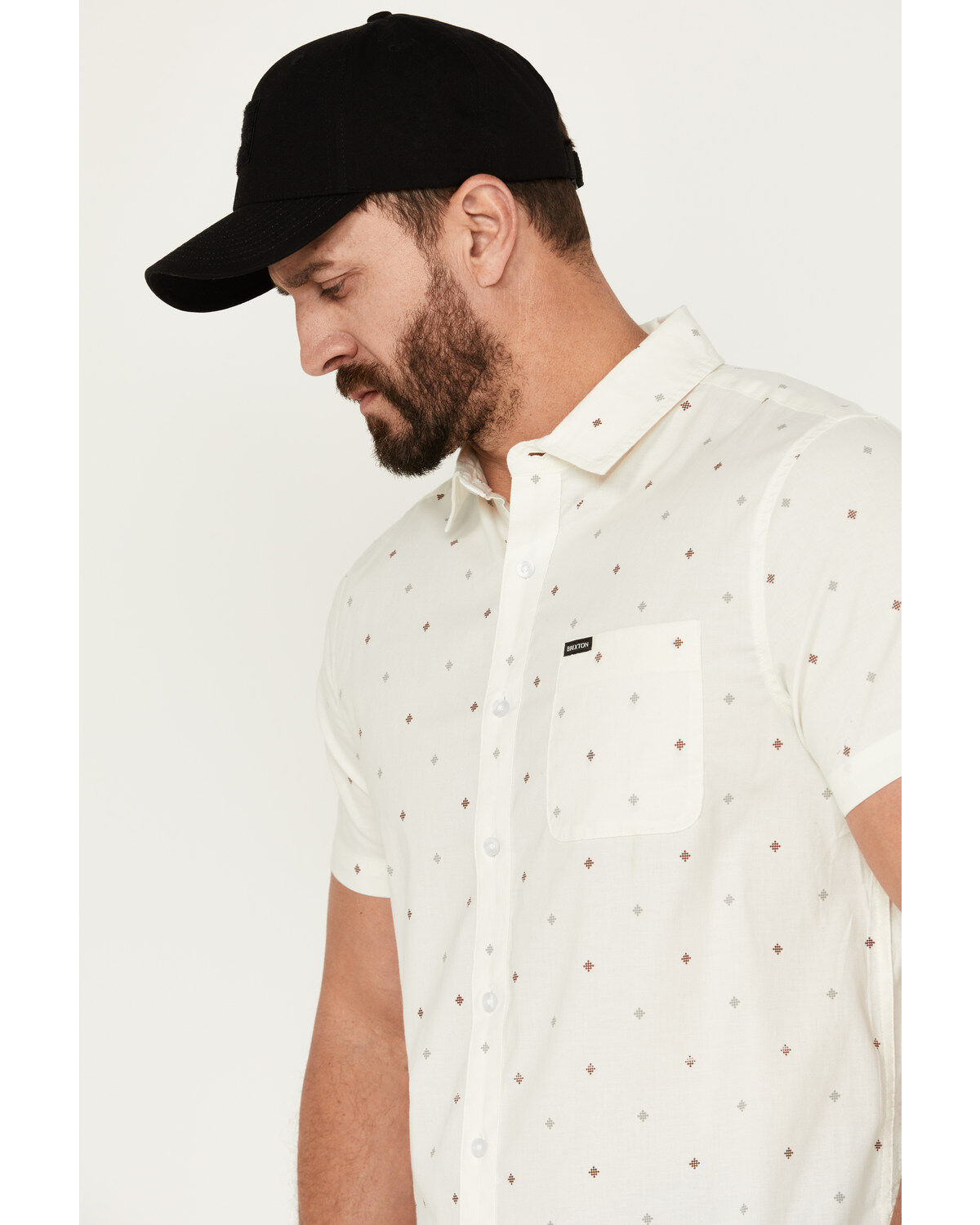 Image #2 - Brixton Men's Charter Pyramid Short Sleeve Button-Down Stretch Shirt, , hi-res