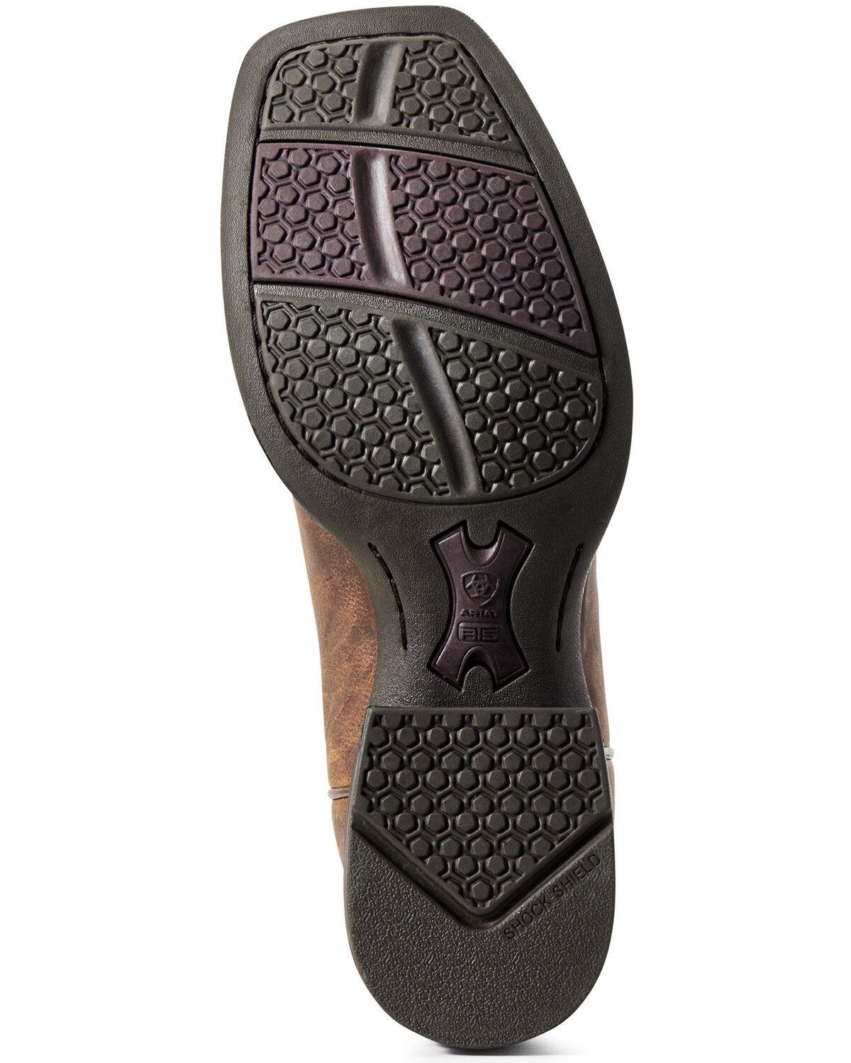 Image #5 - Ariat Men's Amos Shock Shield Quickdraw Western Performance Boots - Broad Square Toe, Green/brown, hi-res
