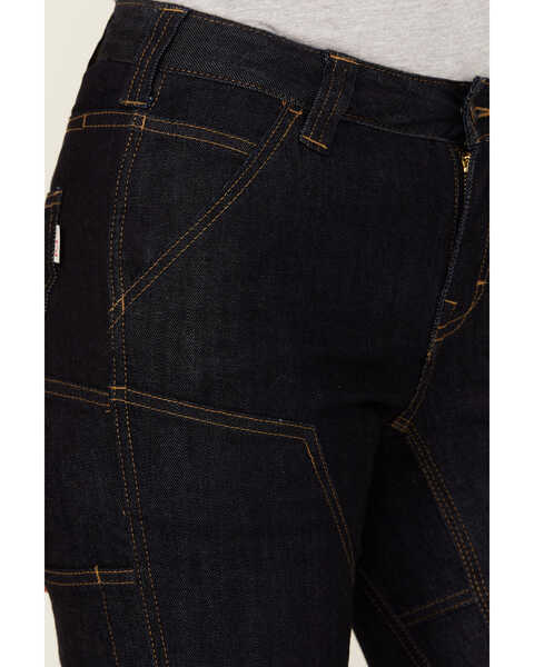 Image #2 - Dovetail Workwear Women's FR Mid Rise Britt Utility Canvas Pants, Indigo, hi-res