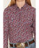 Image #3 - Cruel Girl Girl's Floral Print Long Sleeve Rhinestone Snap Western Shirt, , hi-res