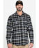 Image #1 - Hawx Men's Grey Berm Stretch Plaid Long Sleeve Flannel Work Shirt , , hi-res