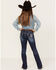 Image #3 - Shyanne Little Girls' Dark Wash Dreamcatcher Embroidered Bootcut Jeans , Blue, hi-res