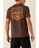 Image #1 - Ariat Men's Logo Patriotic Badge Short Sleeve Graphic T-Shirt, Brown, hi-res