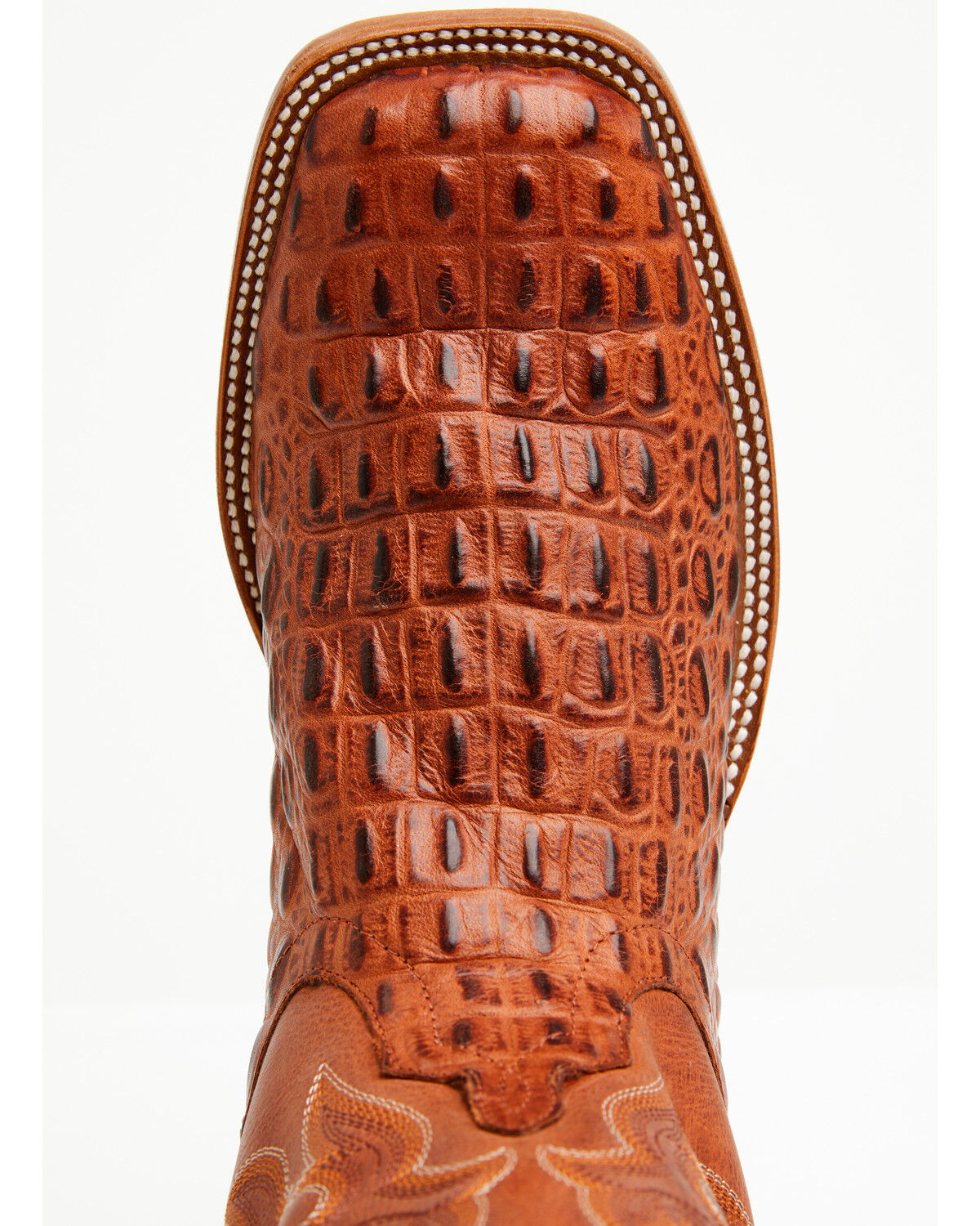 Image #6 - Horse Power Men's Boot Barn Exclusive Nile Crocodile Print Tall Western Boots - Broad Square Toe, Cognac, hi-res