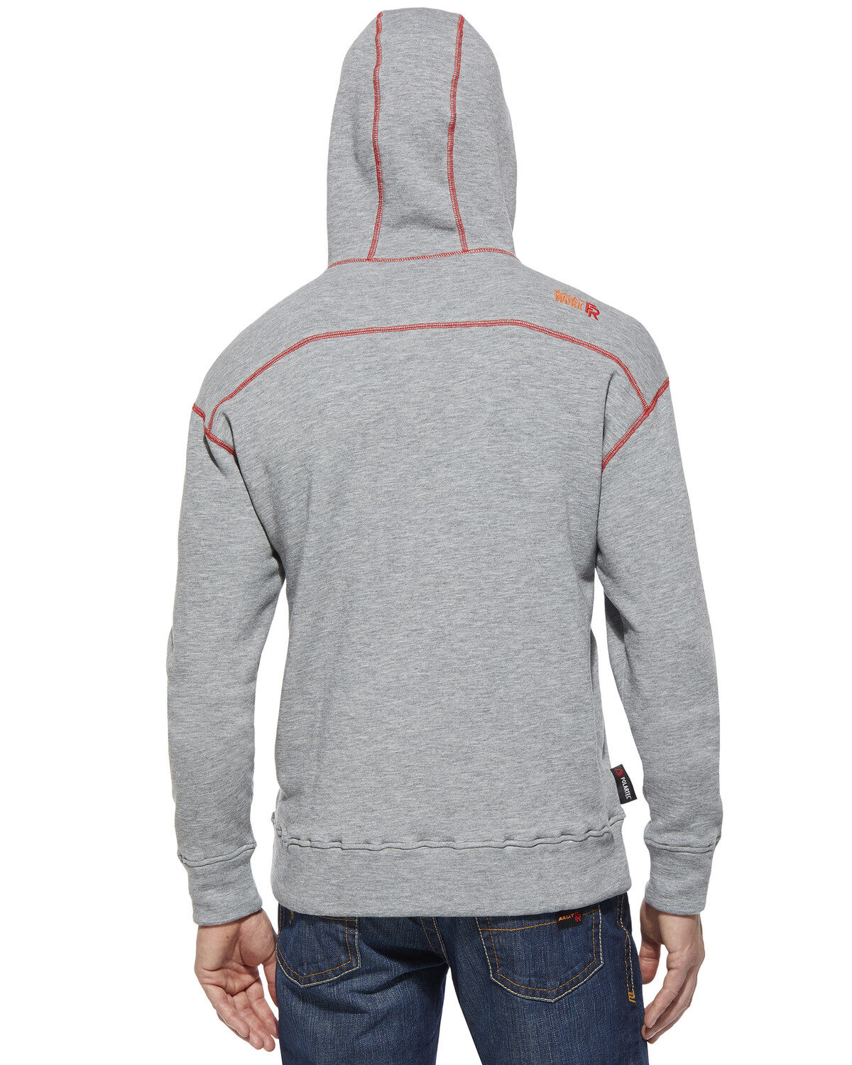 Image #2 - Ariat Men's Flame Resistant Polartec Grey Work Hooded Sweatshirt - Big and Tall, , hi-res