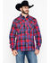 Image #5 - Rock 47 by Wrangler Men's Classic Large Plaid Print Long Sleeve Snap Western Shirt, , hi-res