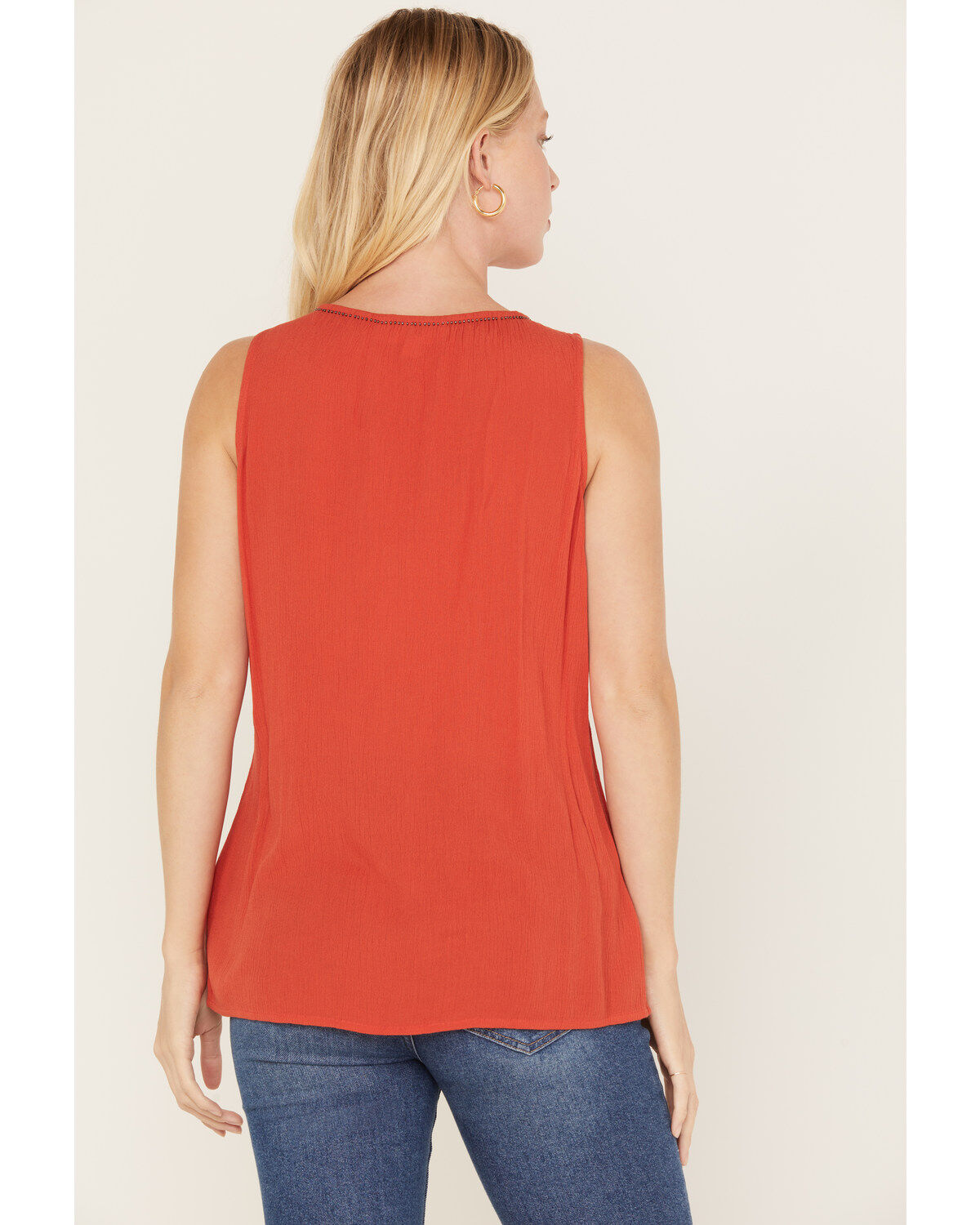 Image #4 - Idyllwind Women's Rowan Embellished Tank Top, Orange, hi-res