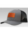 Image #1 - RopeSmart Men's Leather Solo Steerhead Patch Mesh-Back Ball Cap, Grey, hi-res
