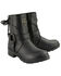 Image #1 - Milwaukee Leather Women's Harness Zip-Up Motorcycle Boots - Round Toe, Black, hi-res