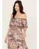 Image #2 - Shyanne Women's Off The Shoulder Ruffle Midi Dress, Pecan, hi-res