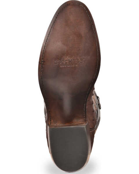 Image #5 - Lucchese Men's Handmade Dark Brown Luke Full Quill Ostrich Boots - Medium Toe , , hi-res