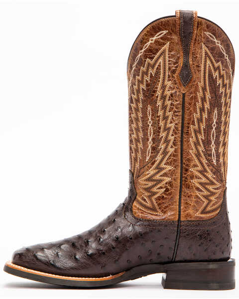Image #3 - Ariat Men's Brown Platinum Full Quill Ostrich Boots - Square Toe , , hi-res