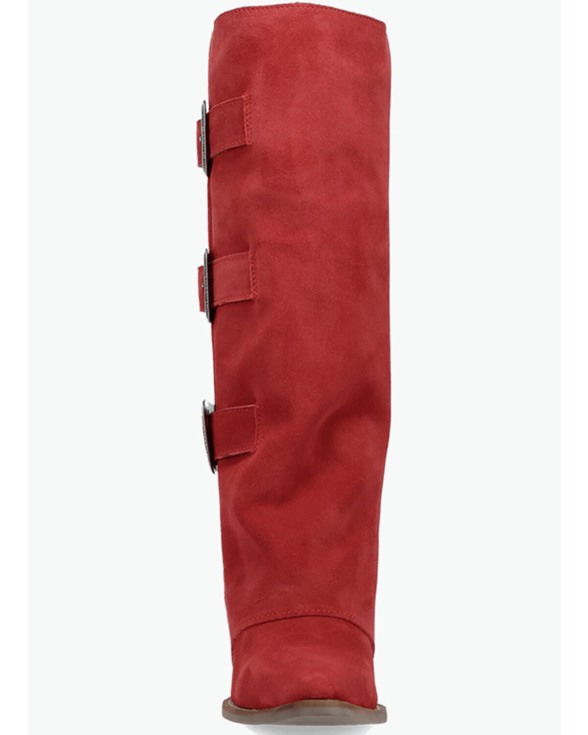 Image #4 - Dingo Women's Buckle Bunny Tall Western Boots - Round Toe, Red, hi-res