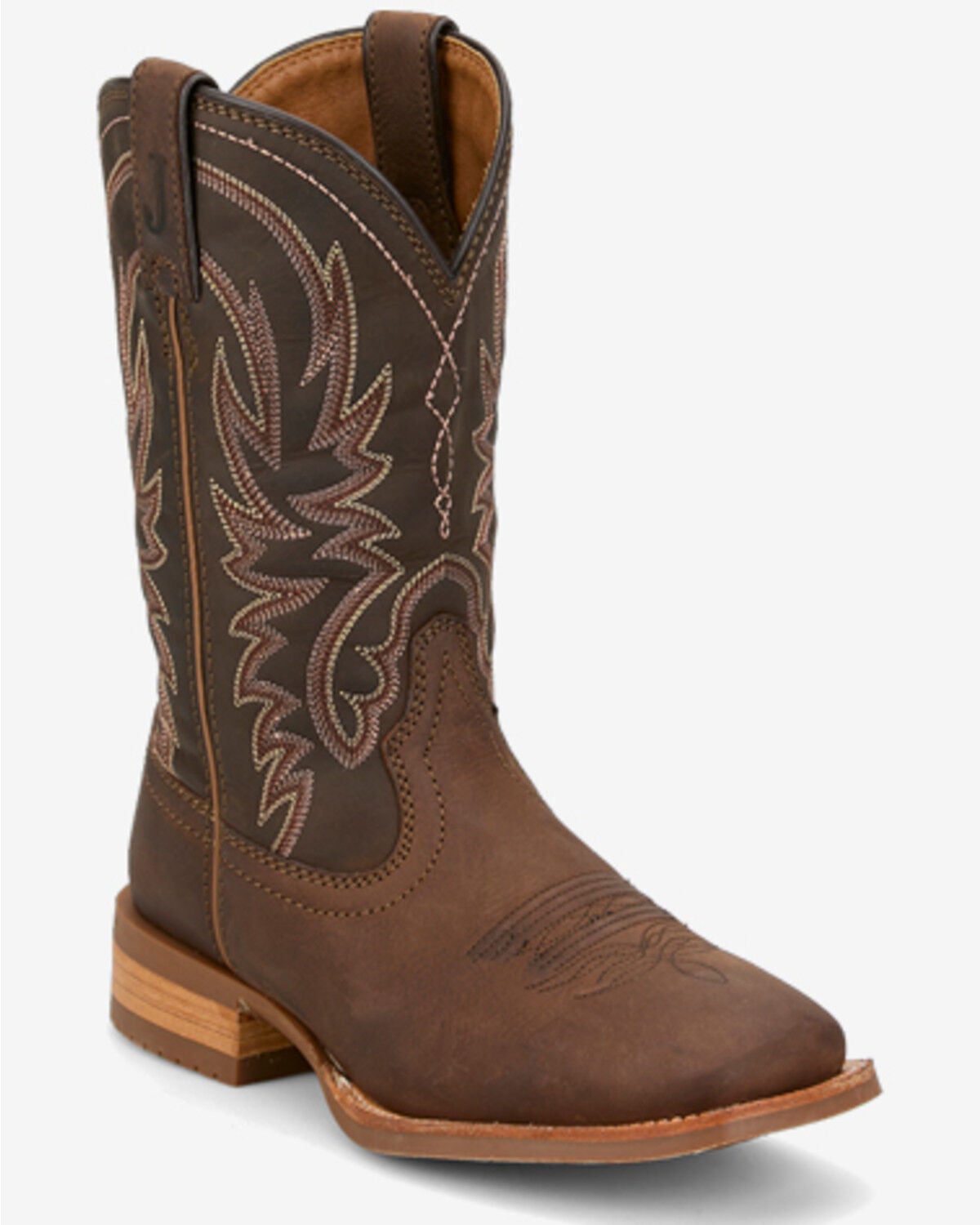 Justin Women's.Outlaw Ryley Performance Western Boots - Broad Square Toe, Brown, hi-res