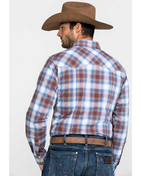 Image #2 - Wrangler Retro Men's Ombre Large Plaid Long Sleeve Western Shirt , , hi-res