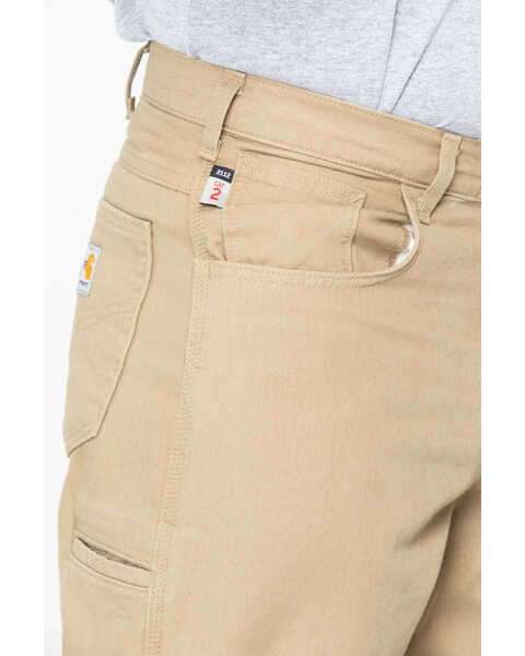 Image #5 - Carhartt Men's Flame-Resistant Relaxed Fit Work Pants, Beige/khaki, hi-res