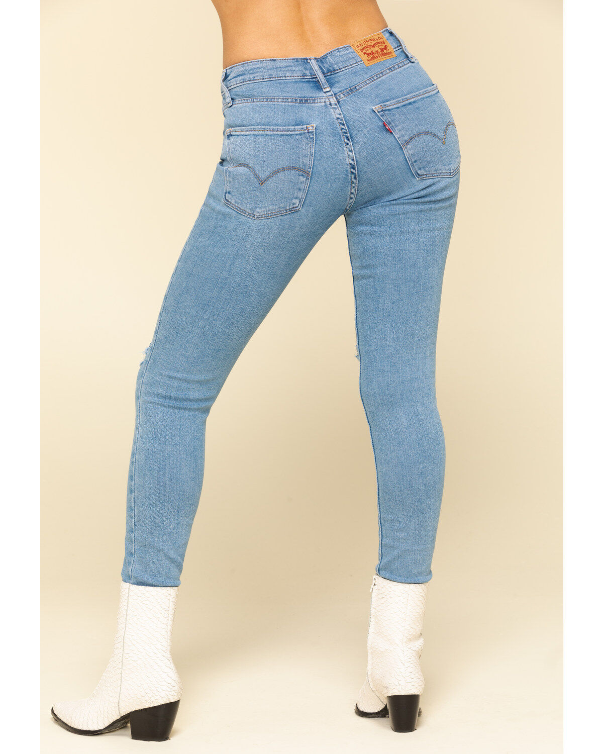 levi's 721 high rise skinny light blue