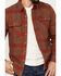 Brixton Men's Bowery Long Sleeve Button Down Flannel Shirt, Rust Copper, hi-res