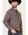 Image #2 - Cody James Men's Sunrise Plaid Print Long Sleeve Western Snap Shirt - Tall, , hi-res