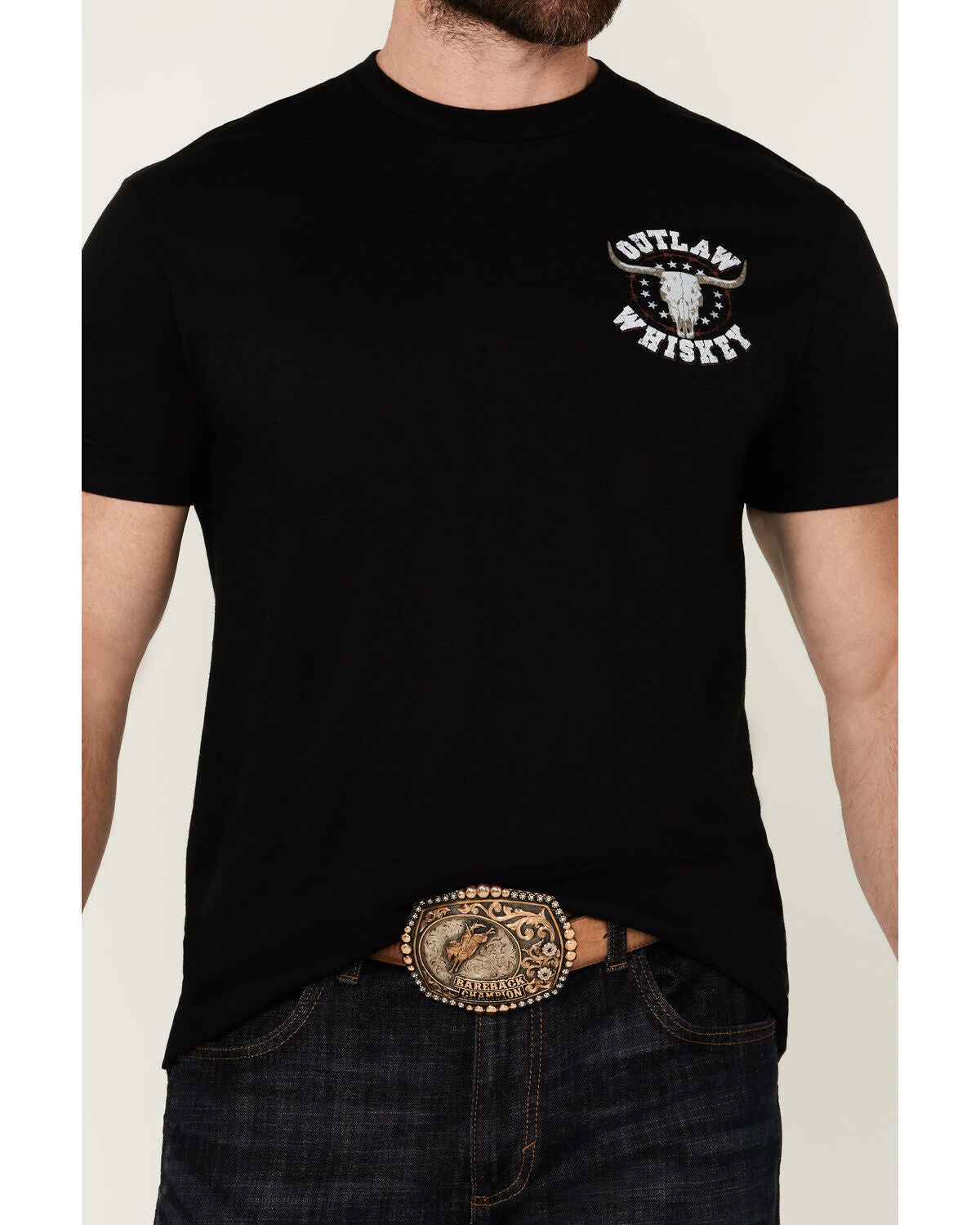 Image #4 - Cowboy Hardware Men's Outlaw Whiskey Short Sleeve Graphic T-Shirt, , hi-res