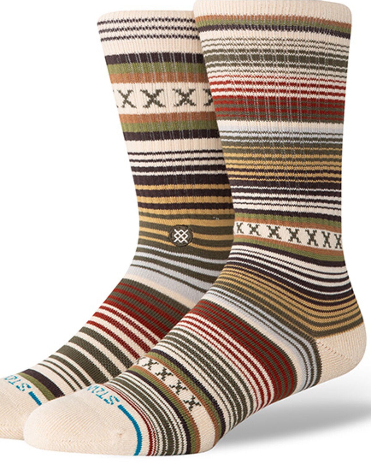 Stance Men's Curren St Crew Socks, Tan, hi-res