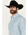 Resistol Men's Dillon Striped Long Sleeve Button Down Western Shirt, Green, hi-res