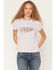 Image #1 - Idyllwind Women's Makin' Cowboys Cry Short Sleeve Graphic Baby Tee, Lilac, hi-res