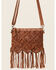 Image #2 - Shyanne Women's Western Heritage Woven Leather Fringe Crossbody Bag, Brown, hi-res
