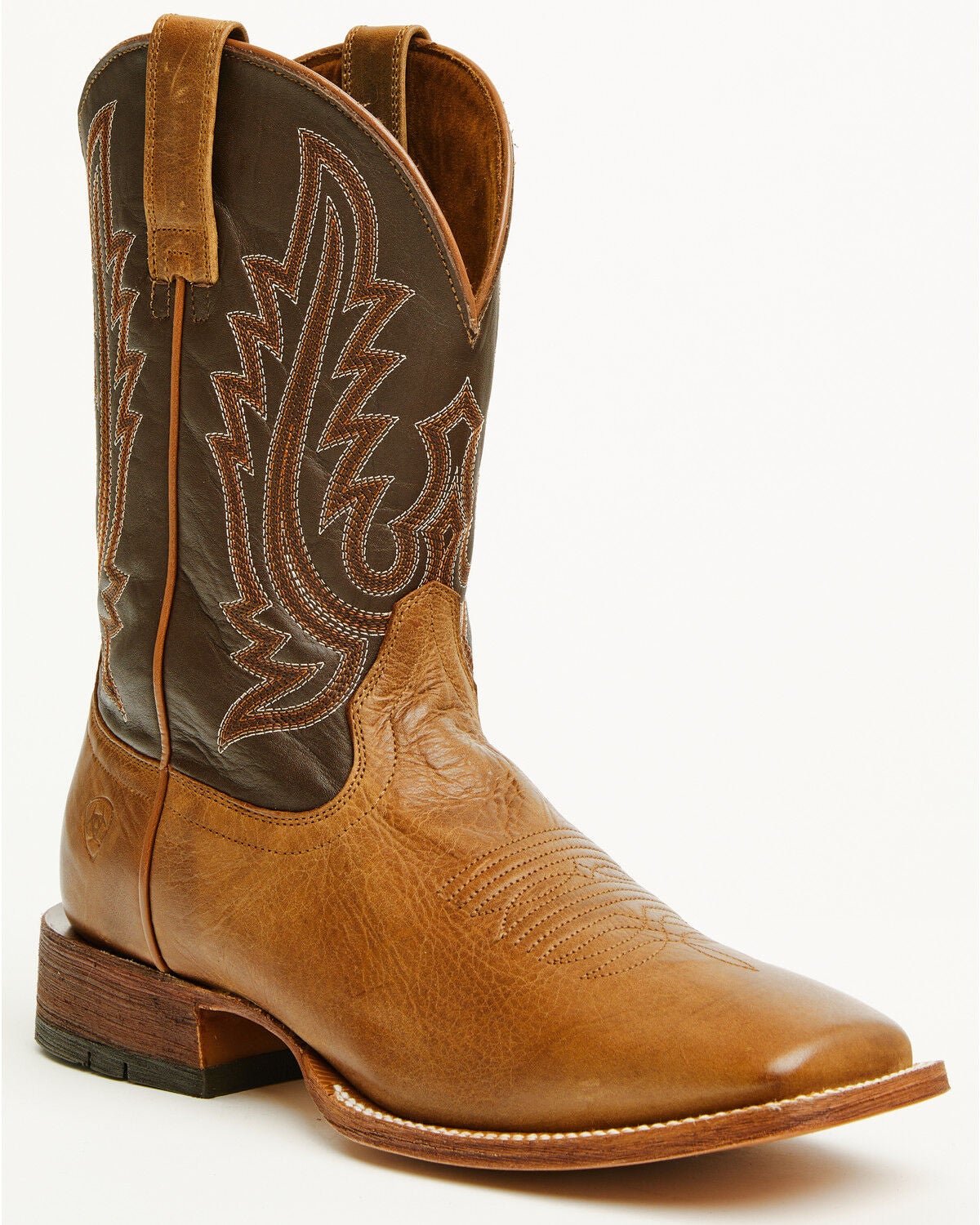 Ariat Men's Country Roads Western Boots - Broad Square Toe, Tan, hi-res