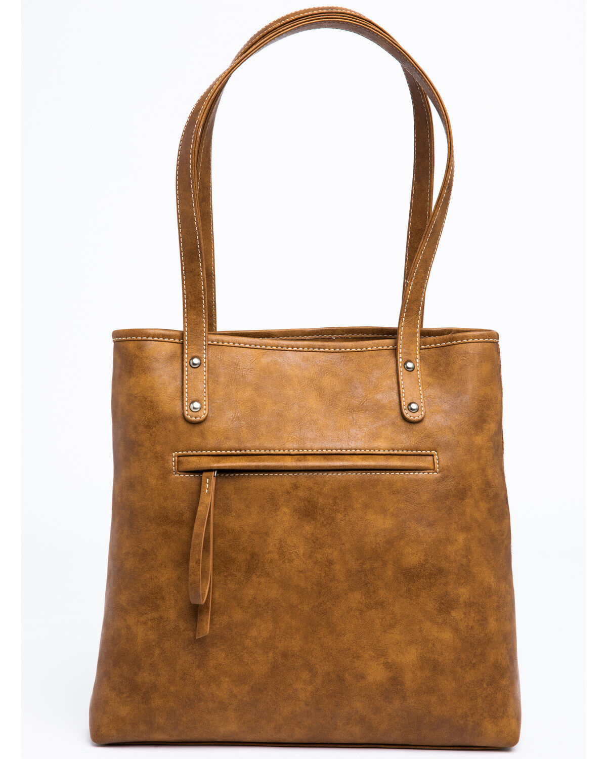 Image #6 - Shyanne Women's Bryndle Aztec Panel Leather Tote Bag, Tan, hi-res