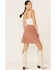 Maggie Sweet Women's Danna Corduroy Button Down Skirt, Rose, hi-res