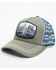Image #1 - Cinch Women's Southwestern Print Ball Cap, Olive, hi-res