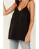 Image #3 - Rock & Roll Denim Women's Mesh Accent Satin Tank, Black, hi-res