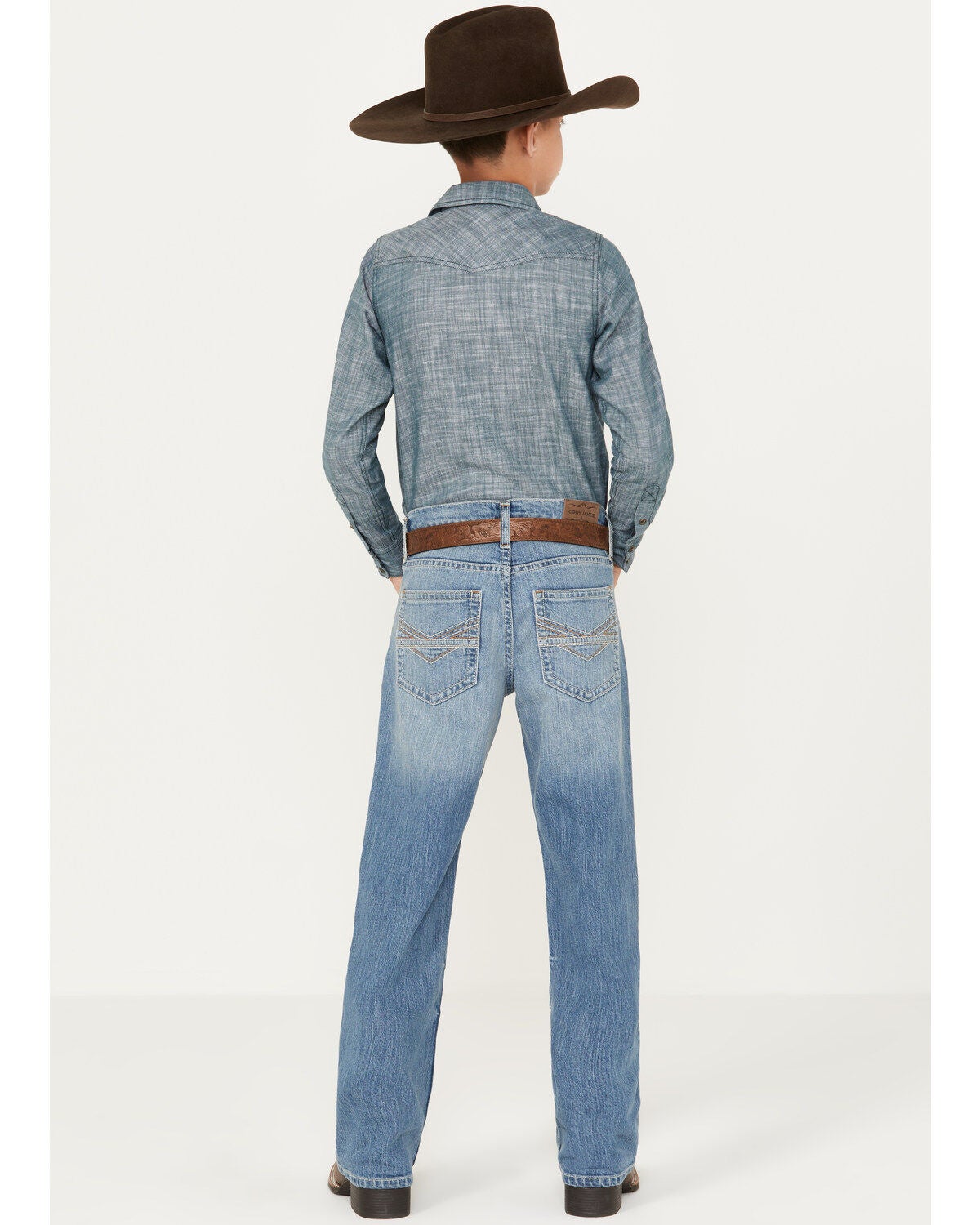 Cody James Boys' Hamshackle Relaxed Bootcut Jeans - Light Wash Stretch Denim 4T