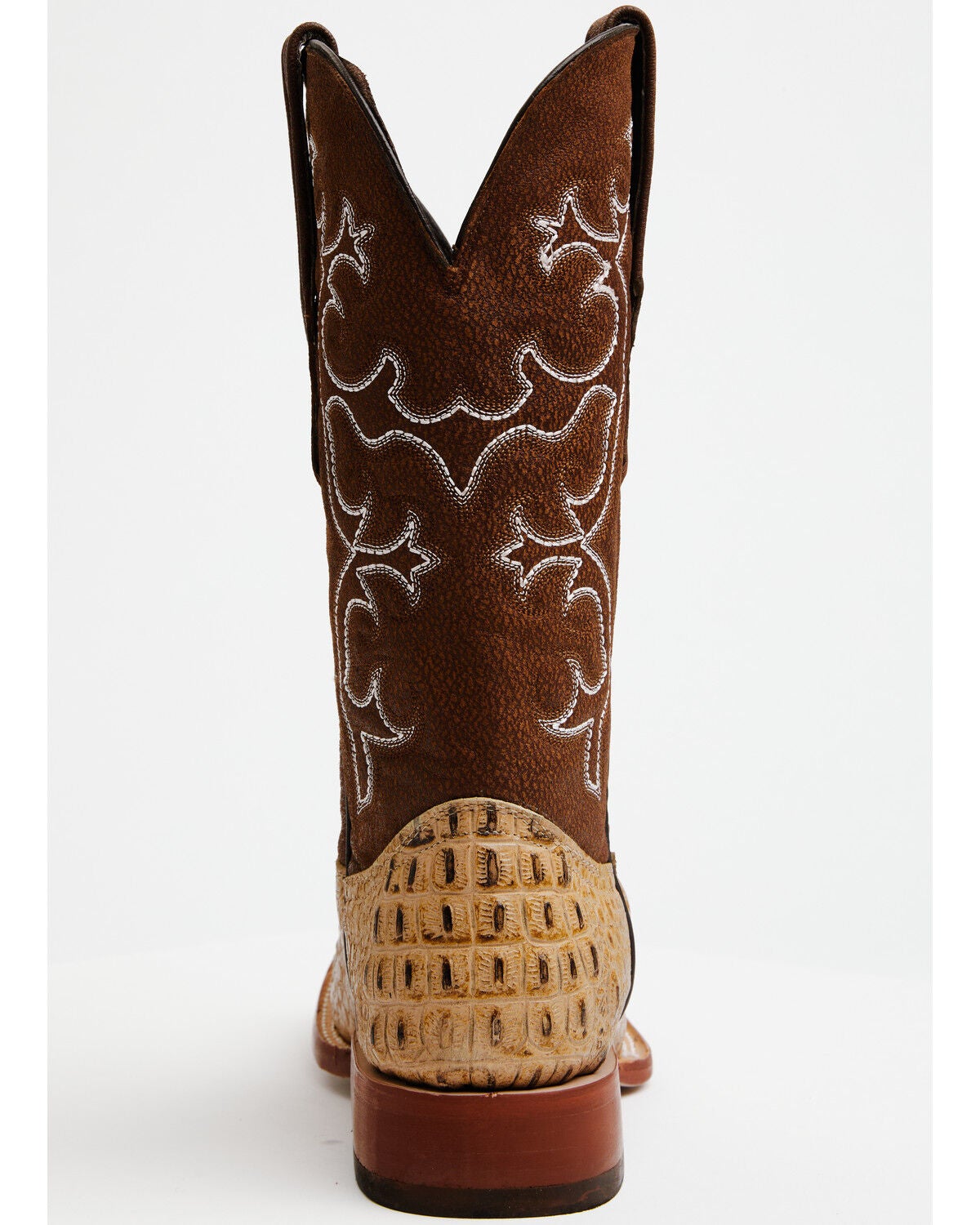Image #5 - Tanner Mark Men's Ridgeback Caiman Print Western Boots - Broad Square Toe, Oryx, hi-res