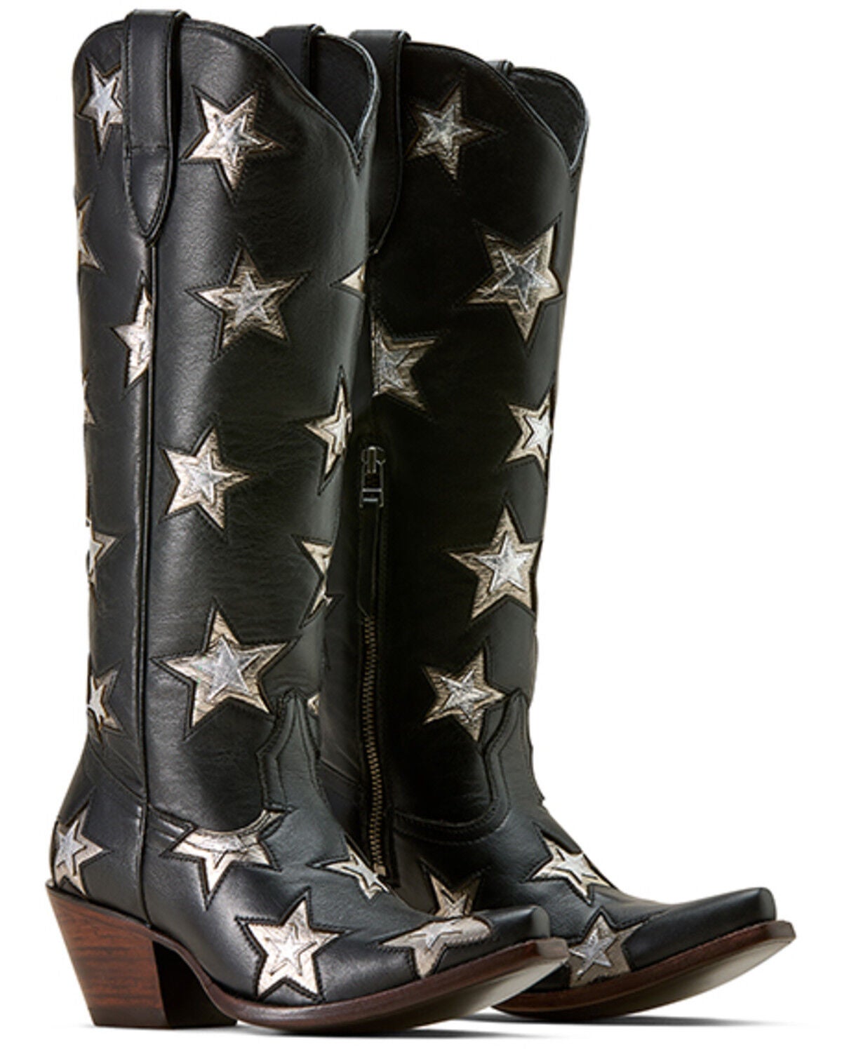 Image #2 - Ariat Women's Casanova Star Tall Western Boots - Snip Toe, Black, hi-res