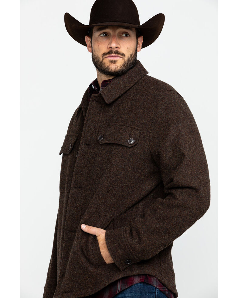Pendleton Men S Mahogany Capitol Hill Button Front Shirt Jacket Boot Barn