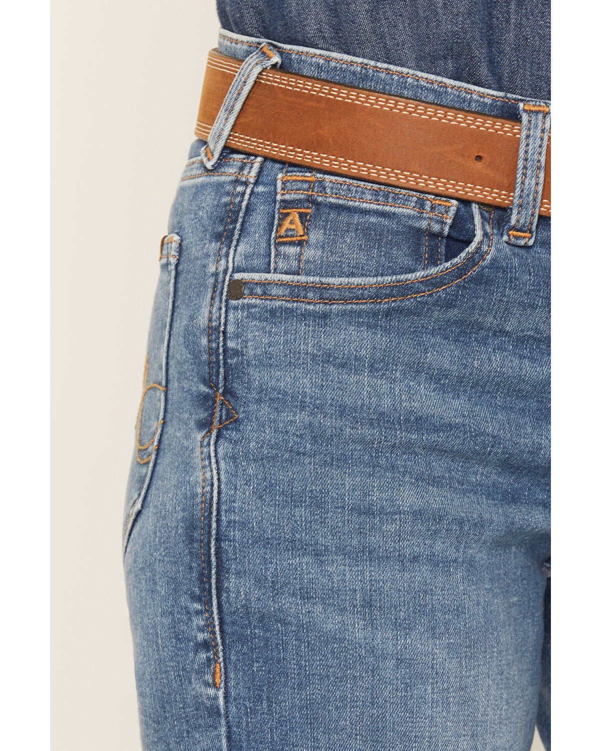 Image #2 - Ariat Women's Vilma Medium Wash Revel Perfect Rise Trouser Ultrastretch Denim Jeans, Medium Wash, hi-res