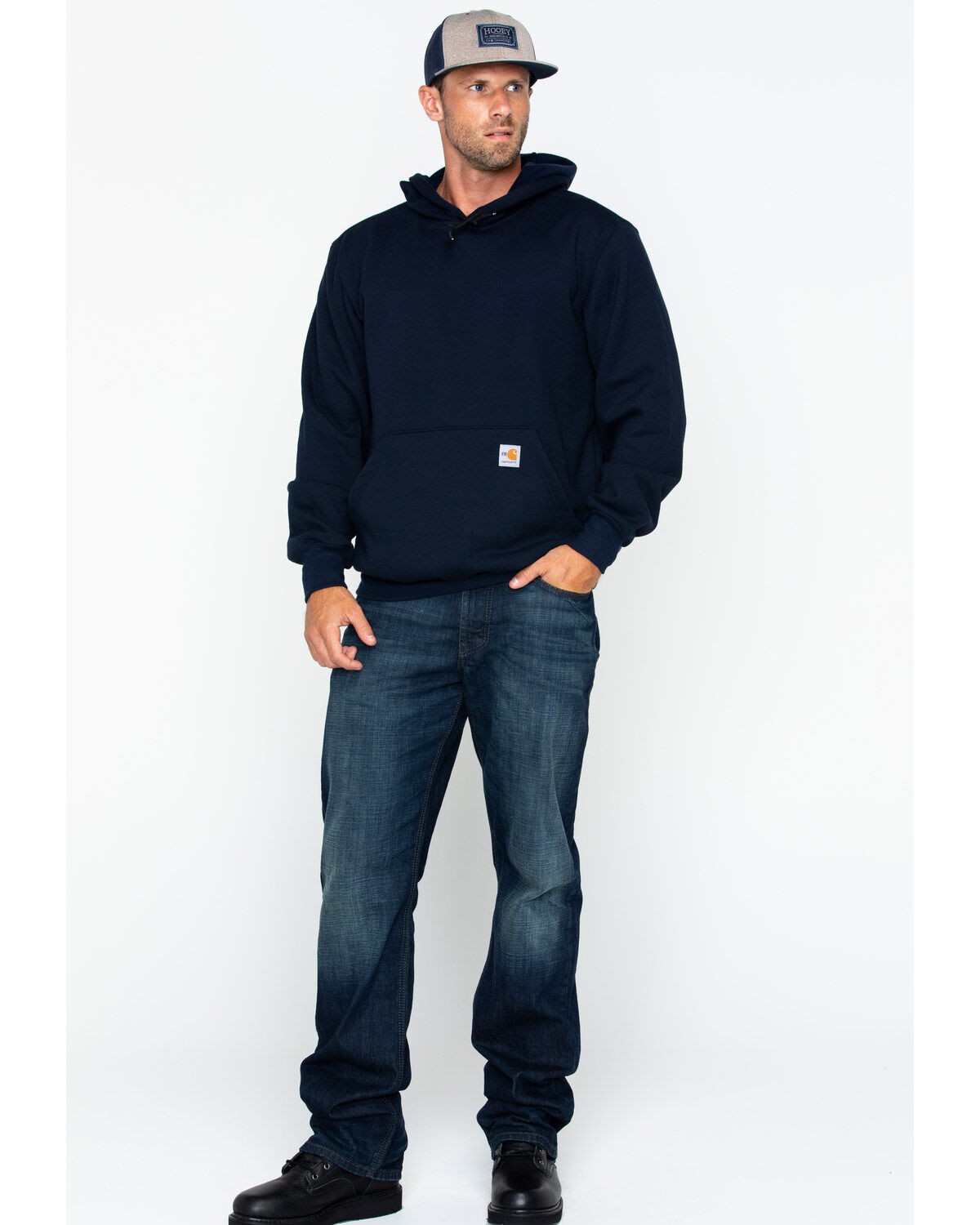 Image #6 - Carhartt Men's FR Hooded Pullover Solid Work Sweatshirt, , hi-res