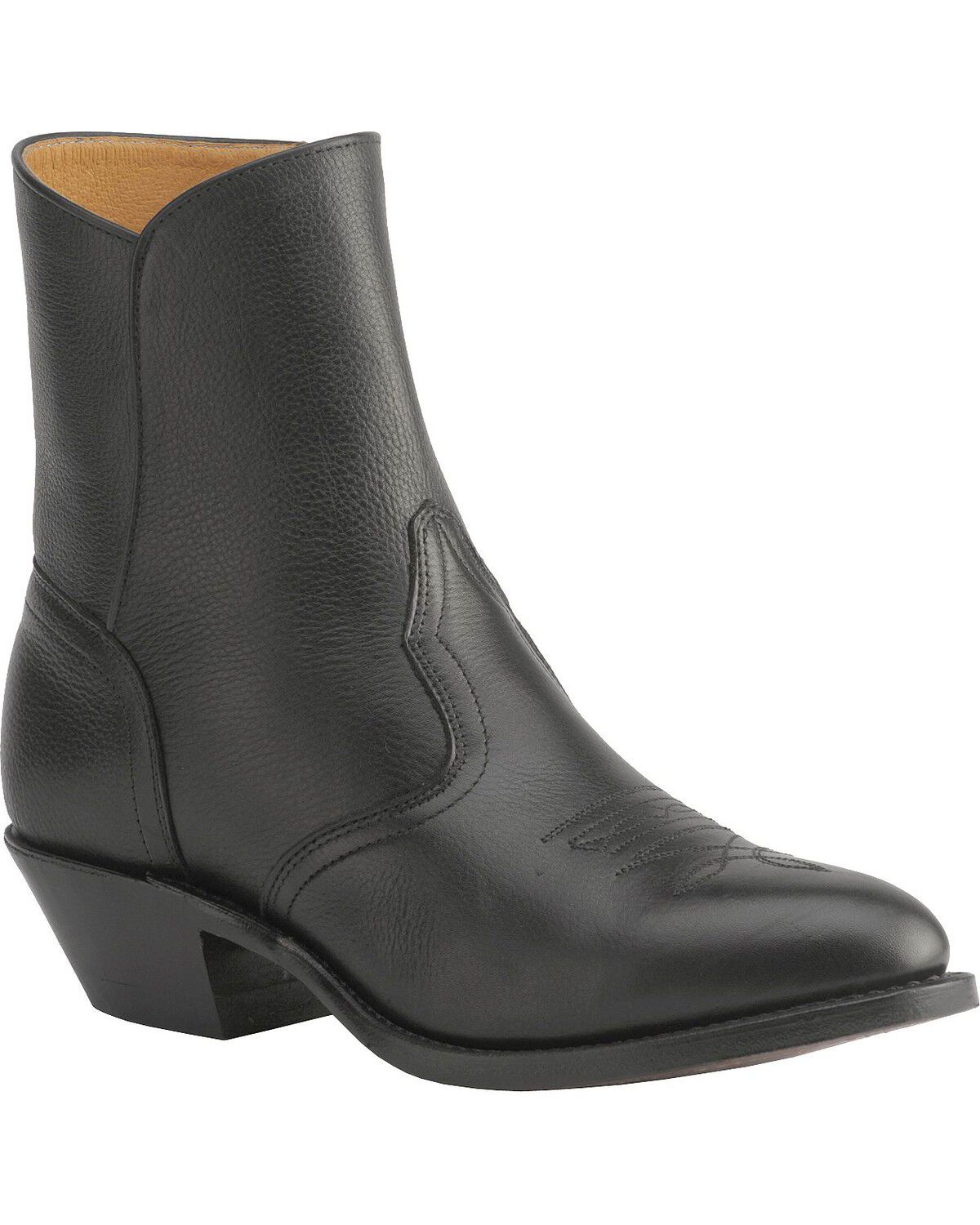 Image #1 - Boulet Men's Zipper Western Boots - Round Toe, Black, hi-res