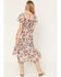 Image #4 - Wild Moss Women's Floral Print Ruffle Midi Dress, Blue, hi-res